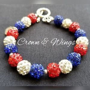 Shiny RedWhiteBlue Bracelet!